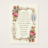 聖なる書物、 経典ヴァージンメアリ結婚ーカソリック祈りの言葉カード (正面)