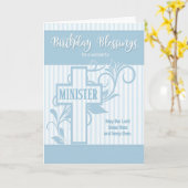 聖なる書物、 経典付き誕生日クロスブルー カード (黄色い花)