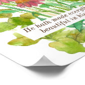 聖なる書物、 経典伝道者3:11聖書の聖句Coneflower ポスター (角)