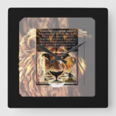 聖なる書物、 経典写真01 スクエア壁時計 (正面)