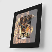 聖なる書物、 経典写真01 スクエア壁時計 (傾斜)