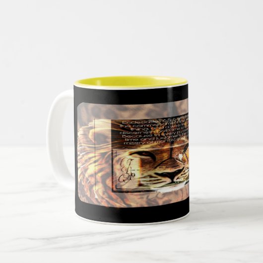 聖なる書物、 経典写真01 ツートーンマグカップ (正面左)