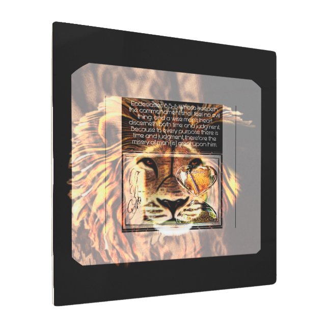 聖なる書物、 経典写真01 メタルプリント (アングル)