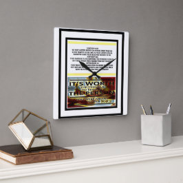 聖なる書物、 経典写真03 スクエア壁時計