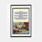 聖なる書物、 経典写真03 フリースブランケット (正面)