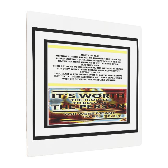 聖なる書物、 経典写真03 メタルプリント (アングル)