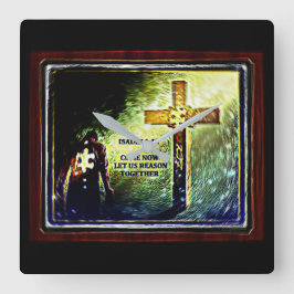 聖なる書物、 経典写真05 スクエア壁時計