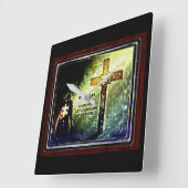 聖なる書物、 経典写真05 スクエア壁時計 (傾斜)