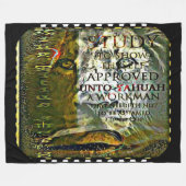 聖なる書物、 経典写真07 フリースブランケット (正面(横))