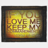 聖なる書物、 経典写真17 フリースブランケット (正面(横))