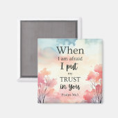 聖なる書物、 経典冷蔵庫用マグネット- Psalm 56:3 マグネット (正面/裏面)