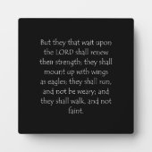 聖なる書物、 経典引用文イザヤ40 31 フォトプラーク (正面)