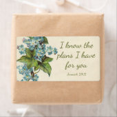 聖なる書物、 経典引用文フラワーズグリーナリーヴィンテージ ラベル (インサイチュ)