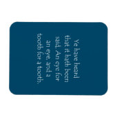 聖なる書物、 経典引用文マシュー5 38 マグネット (横)