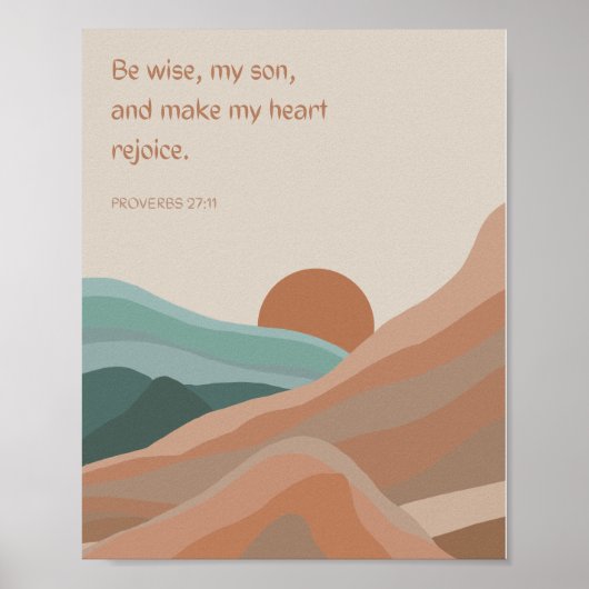 聖なる書物、 経典引用文ランドスケープニュートラルボホーウォールアート ポスター (正面)