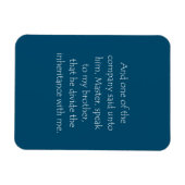 聖なる書物、 経典引用文ルケ12 13 マグネット (横)