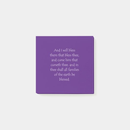 聖なる書物、 経典引用文創世記12 3 ポストイット (正面)