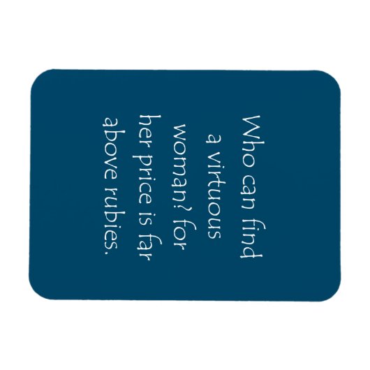 聖なる書物、 経典引用文箴言31 10 マグネット (横)