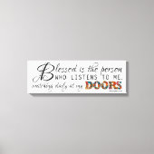 聖なる書物、 経典引用文賛美ドアモダンタイポグラフィ キャンバスプリント (正面)