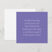 聖なる書物、 経典引用文1コリント1 18 招待状 (正面/裏面)