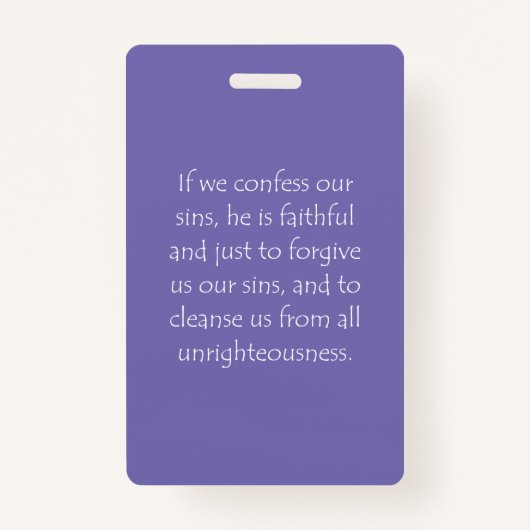 聖なる書物、 経典引用文1ジョン1 9 バッジ (正面)