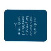 聖なる書物、 経典引用文1ジョン5 11 マグネット (横)