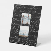 聖なる書物、 経典待って主に2つのフォトブラック 台座サイン (正面)