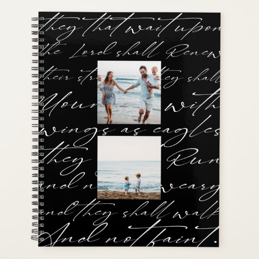 聖なる書物、 経典待って主に3つのフォトブラック プランナー手帳 (正面)