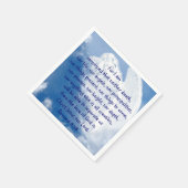 聖なる書物、 経典感動的天使が雲の中に スタンダードカクテルナプキン (角)