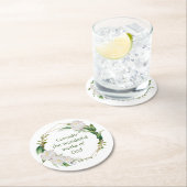 聖なる書物、 経典感動的引用文ホワイトローズフラワー ラウンドペーパーコースター (インサイチュ)