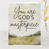 聖なる書物、 経典折り畳みグリーティングカード カード (黄色い花)