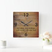 聖なる書物、 経典時計 スクエア壁時計 (ホーム)