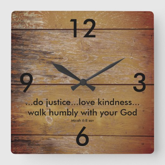 聖なる書物、 経典時計 スクエア壁時計 (正面)