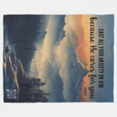 聖なる書物、 経典毛布気にHe フリースブランケット (正面(横))