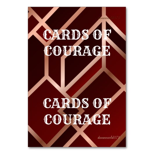 聖なる書物、 経典用リファレンスカード テーブルナンバー (正面)