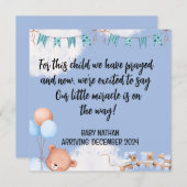 聖なる書物、 経典男の赤ちゃん告知カードこの子1 (正面/裏面)
