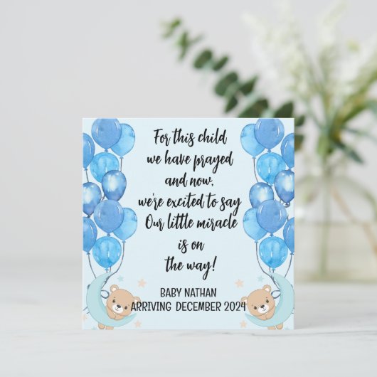 聖なる書物、 経典男の赤ちゃん告知カードこの子2 (スタンド正面)