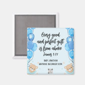 聖なる書物、 経典男の赤ちゃん発表磁石2 マグネット (正面/裏面)