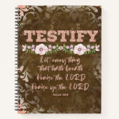 聖なる書物、 経典祈りの言葉とバイブル勉強ノート ノートブック (正面)