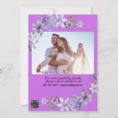 聖なる書物、 経典紫色を見つけた日付カードを保存 セーブザデート (裏面)