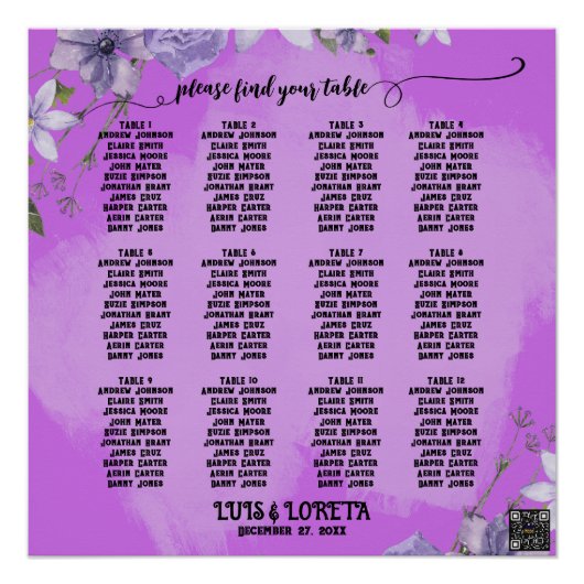 聖なる書物、 経典結婚の座席表 ポスター (正面)