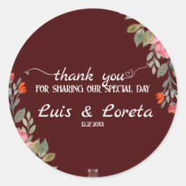 聖なる書物、 経典結婚の感謝ステッカー ラウンドシール