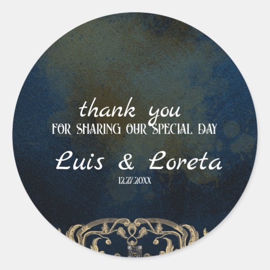 聖なる書物、 経典結婚の感謝ステッカー ラウンドシール (正面)