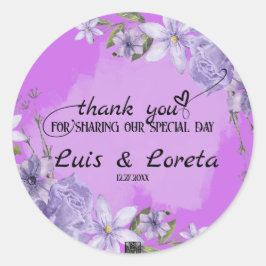 聖なる書物、 経典結婚の感謝ステッカー ラウンドシール