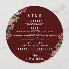 聖なる書物、 経典結婚ディナーメニュー メニュー