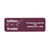 聖なる書物、 経典結婚プラム差出人住所 ラベル (正面)