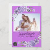 聖なる書物、 経典結婚式招待状カード私は紫を見つけた 招待状 (裏面)