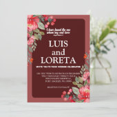 聖なる書物、 経典結婚式招待状カード私は赤を見つけた 招待状 (スタンド正面)