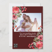 聖なる書物、 経典結婚式招待状カード私は赤を見つけた 招待状 (裏面)