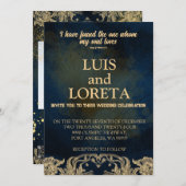 聖なる書物、 経典結婚式招待状カード私は青を見つけた 招待状 (正面/裏面)